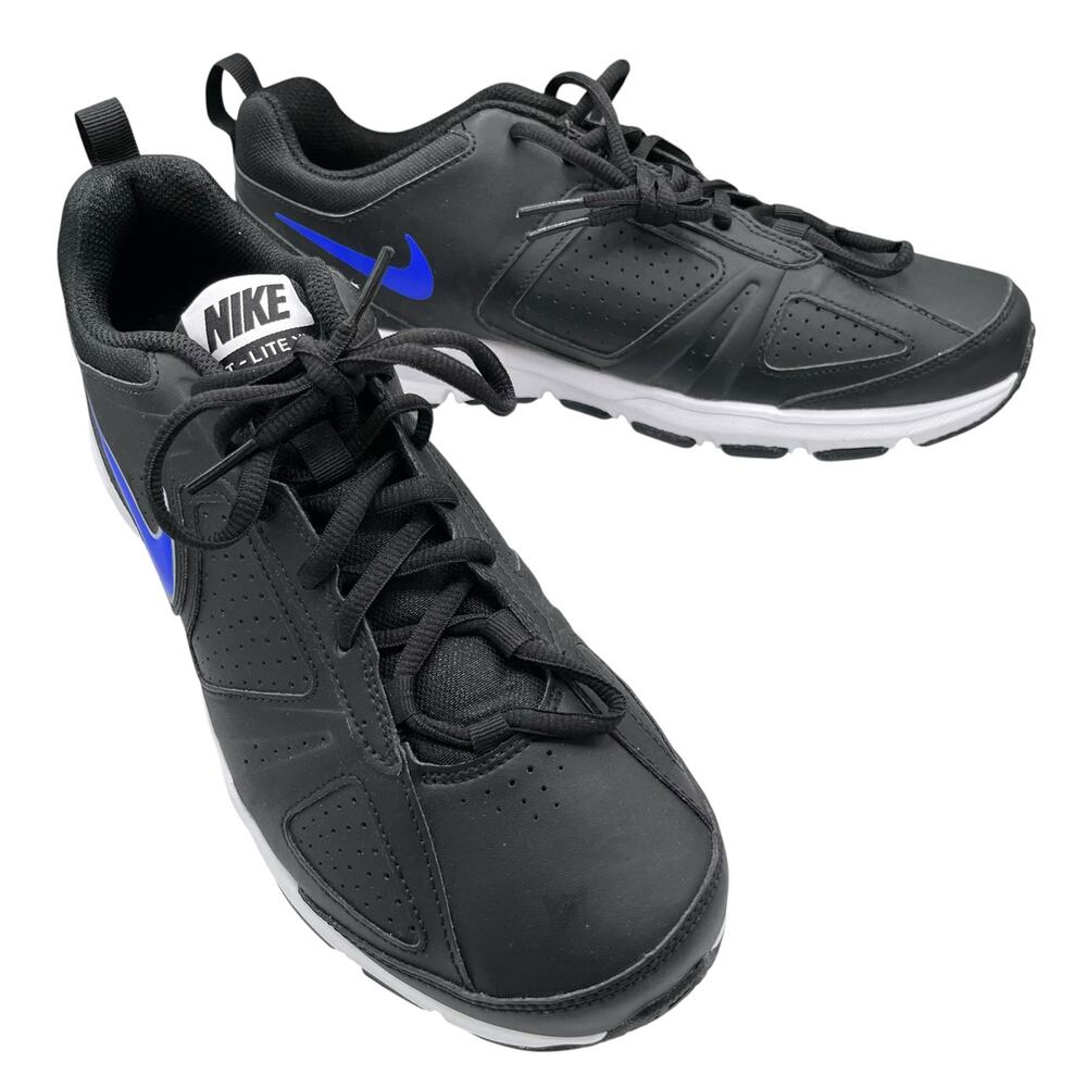 Nike Men’s Cross Training Shoes T-Lite XI 8.5 Black Blue Athletic Sneakers NWOB
